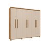 Guarda Roupa Casal Madri 100% Mdf Pés Madeira Camas Fênix - 1