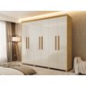 Guarda Roupa Casal Madri 100% Mdf Pés Madeira Camas Fênix - 2