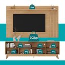 Ver imagem 7 de Conjunto Rack e Painel para TV Ventura 180cm MDP com Porta de Correr Marrom Móveis Carraro