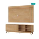 Ver imagem 6 de Conjunto Rack e Painel para TV Ventura 180cm MDP com Porta de Correr Marrom Móveis Carraro