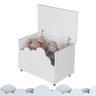 Baú De Brinquedos Nuvem Alegria Branco Divaloto - 2