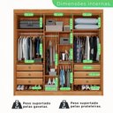 Ver imagem 4 de Guarda Roupa 6 Portas 6 Gavetas Mdf Cinamomo