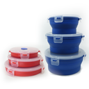 Ver imagem 3 de Pote Retrátil Guarda Alimentos Livre de Bpa 750ml Azul