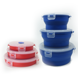 Pote Retrátil Guarda Alimentos Livre de Bpa 750ml Azul - 3