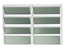 Ver imagem 1 de Basculante Alumínio 2 Seções 80 x 120 Plus V.Boreal Branco Brimak