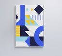 Ver imagem 1 de Quadro Geométrico Colorido 13 - 60x90 Cm - Vidro Impresso