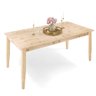 Mesa De Jantar 06 Lugares Retangular New Rústico W02 160cm Madeira Maciça Pinus Natural - Lyam - 4