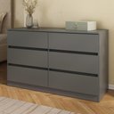 Ver imagem 1 de Cômoda com 6 Gavetas 120cm Multimóveis Mp4396 Grafite