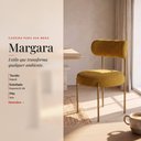Ver imagem 2 de Cadeira Sala de Jantar Margara Kit 4 Aço Dourado Napoli D03 - D'Rossi