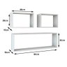 Trio Nichos Mdf Branco Tx Retangular e Quadrado Nchbr012 - 2