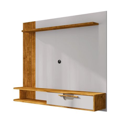 Painel para TV Jeri 160,2cm MDF Naturalle e Off-White Bechara