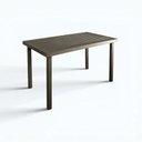 Ver imagem 1 de Mesa de Alumínio Ripado Retangular 1,40x0,80 - Área Externa:Marrom
