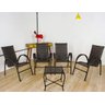 COMBO DE 4 CADEIRAS E MESA DE CENTRO, VARANDA, JARDIM, SACADA, EDICULA VL DECOR - 2