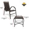 COMBO DE 4 CADEIRAS E MESA DE CENTRO, VARANDA, JARDIM, SACADA, EDICULA VL DECOR - 3