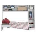 Ver imagem 7 de Cama Solteiro Com Guarda-roupa Para Colchão 88 X 188 Cm Multimóveis Branca