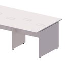 Ver imagem 4 de Mesa de Escritório Estação de Trabalho 8 Lugares 3,60m x 1,20m Pés Painel Nogal F5 Office Cor: