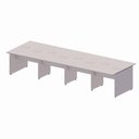 Ver imagem 2 de Mesa de Escritório Estação de Trabalho 8 Lugares 3,60m x 1,20m Pés Painel Nogal F5 Office Cor: