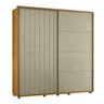 Guarda-roupa Casal Monet Ripado 2 Portas de Correr 4 Gavetas - 7 Decor Cumaru e Opala - 1