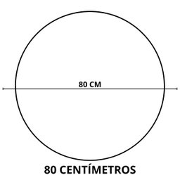 Espelho Grande Redondo Moldura Metal Decorativo 80x80cm Luxo - 3