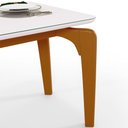 Ver imagem 7 de Mesa De Jantar 6 Lugares Retangular Capri 160cm Tampo De Vidro B05 Off White Nature - Lyam Decor