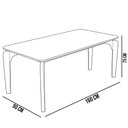 Ver imagem 5 de Mesa De Jantar 6 Lugares Retangular Capri 160cm Tampo De Vidro B05 Off White Nature - Lyam Decor