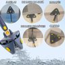 Mop Esfregao Giratorio Triangular Telescopio Espreme Agua Esfrega Limpeza Chao Parede Janela Vidro M - 10