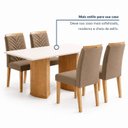 Ver mais imagens de Conjunto Sala de Jantar 4 Lugares Retangular Tampo MDF 120x80cm Mesa Isla e Cadeiras Carol