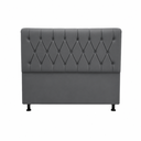 Ver imagem 2 de Cabeceira de Cama Box Casal 140 cm Mallu - Veludo Cinza Grafite