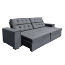 Ver imagem 2 de Sofá Retrátil e Reclinável 2,70m Suede Vancouver Cinza