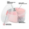 Pote Marmita Rosa Plasvale 4 Divisórias Removíveis 1L com Tampa Plástico para Lanche - 3