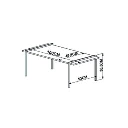 27859 VMTC.DP Mesa de Centro Vermont/Estrutura Cobre Artesano Móveis - 2