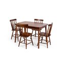 Ver imagem 2 de Conjunto Liso Clássico Colonial Imbuia Mesa 4 Cadeiras
