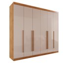 Ver imagem 1 de Guarda-roupa Casal 6 Portas 6 Gavetas Sparta - Mais Móveis Cinamomo/offwhite