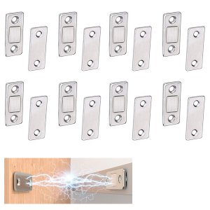 Fecho Magnetico Inox Ima Trava Fecha Janela Gaveta Armario Porta Resistente Multiuso Ultrafino Segur