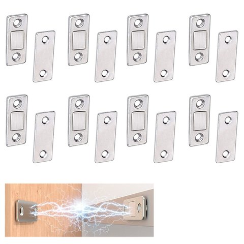 Fecho Magnetico Inox Ima Trava Fecha Janela Gaveta Armario Porta Resistente Multiuso Ultrafino Segur