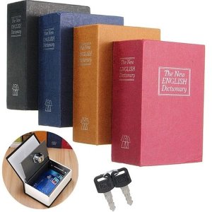 Cofre Livro Pequeno Dicionario Inglês Dinheiro Camuflado