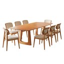 Ver imagem 1 de Mesa Stallion com 10 Cadeiras Pollo Bege 220cm