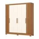 Ver imagem 3 de Guarda Roupa Casal 6 Portas Francês Off White/Cinamomo