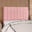 Ver imagem 2 de Cabeceira Casal 140 Cm com Frame Carla Suede Rosa Artte