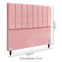 Ver imagem 3 de Cabeceira Casal 140 Cm com Frame Carla Suede Rosa Artte