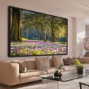 Ver imagem 3 de Quadro Grande Jardim Das Flores Proteção Árvores Iluminadas