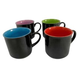 Jogo canequinhas de porcelana coloridas 4pçs 90mls OffColor - 1