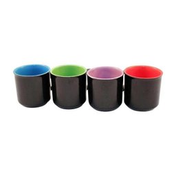 Jogo canequinhas de porcelana coloridas 4pçs 90mls OffColor - 2