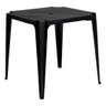 Mesa de Plástico Quadrada 70 Cm Multiuso - Preto - Mor - 1