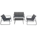 Ver imagem 1 de Conjunto para Jardim Weekend 3 Cadeira + Mesa Cinza Bel