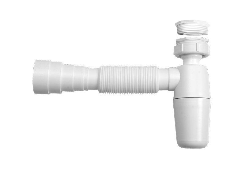 Sifão Copo Extensivo Branco Anel Plástico - Duda - 1