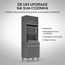 Ver imagem 2 de Armário Torre Quente Maia P/ Cozinha Modulada Forno Microondas 60cm Moderno Compacto 3 Portas 1 Gave