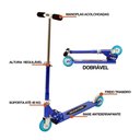 Ver imagem 2 de Patinete Duas Rodas Infantil Dm Radical Azul Dobrável