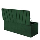 Ver imagem 3 de Calçadeira Baú Recamier Solteiro 100CM Bélgica Courino Verde - D A DECOR