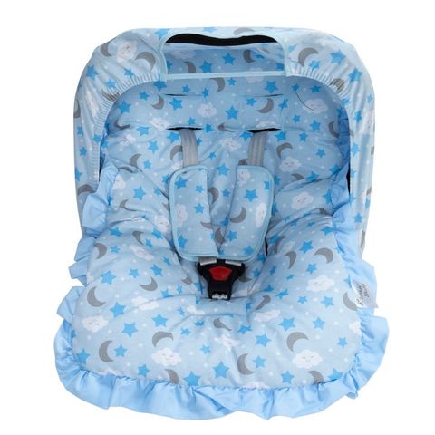 Kit para Bebê Conforto 04 Pçs Tr - Soninho Azul Bebê